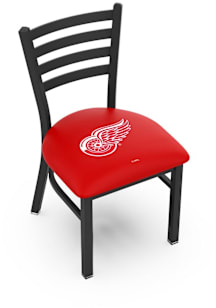 Detroit Red Wings Stationary Black Wrinkle Finish Pub Stool - Black