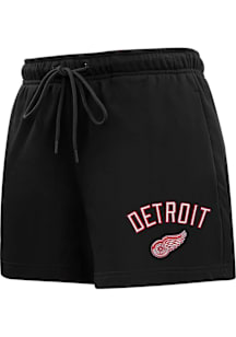 Pro Standard Detroit Red Wings Womens Black Classic Chenille Shorts