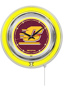 Central Michigan Chippewas Double Neon Wall Clock