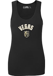 Pro Standard Vegas Golden Knights Womens Black Classic Chenille Tank Top