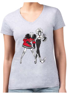 4Her Ottawa Senators Womens Grey Hockey Girls Short Sleeve T-Shirt