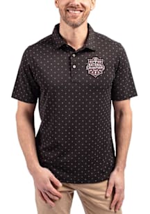 Cutter and Buck Indiana Hoosiers Mens Black 2025 CFP National Champions Virtue Eco Pique Tile Shor..