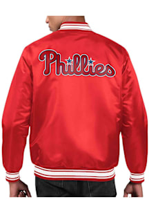 Starter Philadelphia Phillies Mens Red Varsity Medium Weight Jacket