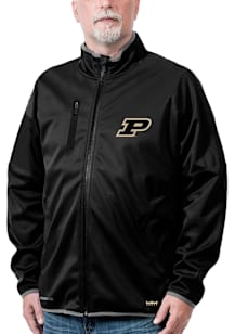 Purdue Boilermakers Mens Black Softshell Medium Weight Jacket