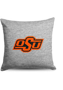 Oklahoma State Cowboys Sweatshirt Pillow Throw Pillow - Ash