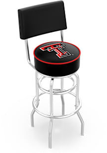 Texas Tech Red Raiders Double-Ring Swivel with Back Pub Stool - Black