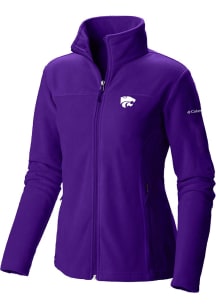 Womens K-State Wildcats Purple Columbia Give and Go II Fleece Light Weight Jacket