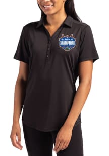 Cutter and Buck Florida Gators Womens Black 2025 National Champions Forge Eco Polo Short Sleeve Po..