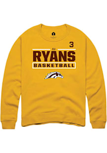 Ej Ryans Western Michigan Broncos Mens Gold NIL Stacked Box Player Crew