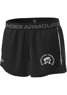 Womens Maryland Terrapins Black Under Armour Playup Shorts