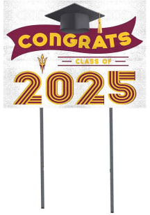 Arizona State Sun Devils KH Sports Fan 18x24 Yard Sign with Stakes Class of 2025 Yard Sign - White