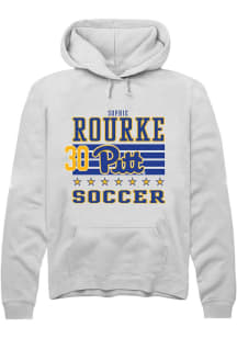 Sophie Rourke Rally Mens White Pitt Panthers NIL Striped Player Hood