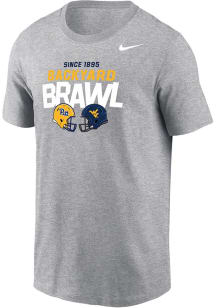 Pitt Panthers Grey Nike Football Backyard Brawl DriFIT Short Sleeve T Shirt