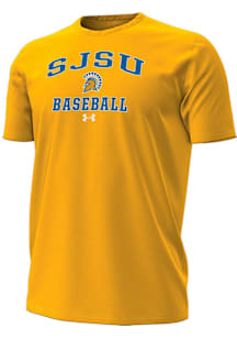 Under Armour San Jose State Spartans Gold Baseball Performance Short Sleeve T Shirt