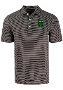 Cutter and Buck Austin FC Mens Black Forge Eco Fine Line Short Sleeve Polo