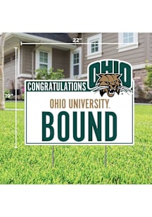 Ohio Bobcats School Bound Yard Sign - White