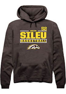 Junior Sileu Western Michigan Broncos Mens Brown NIL Stacked Box Player Hood