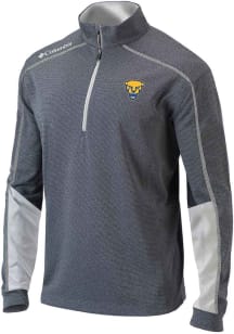 Mens Pitt Panthers White Columbia Heat Seal Omni Wick Shotgun 2.0 Qtr Zip Pullover