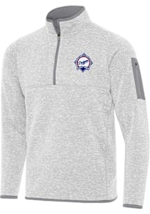 Antigua Los Angeles Dodgers Mens Grey Back to Back World Series Champions Fortune Long Sleeve Qtr..