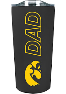 Iowa Hawkeyes 18oz Dad SS Soft Touch Stainless Steel Tumbler - Black