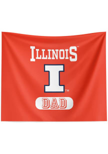 Orange Illinois Fighting Illini Dad 34x40 Tapestry Blanket