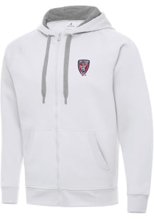 Antigua Indy Eleven Mens White Victory Long Sleeve Full Zip Jacket