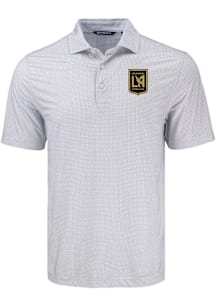Cutter and Buck Los Angeles FC Mens Grey Pike Diamond Dot Short Sleeve Polo