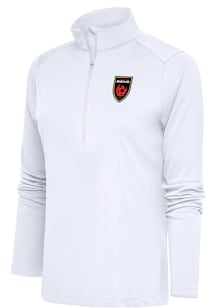 Antigua Phoenix Rising FC Womens White Tribute Qtr Zip