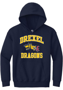 Youth Drexel Dragons Navy Blue Summit Sportswear No 1 Primary Long Sleeve Hooded Sweatshirt