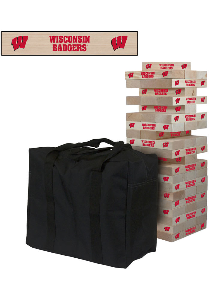 Wisconsin Badgers Giant Tumble Tower Tailgate Game