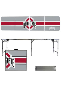 Grey Ohio State Buckeyes 2x8 Tailgate Table