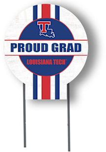 Louisiana Tech Bulldogs KH Sports Fan 20x20 Circle Yard Sign with Stakes Proud Grad Yard Sign - Wh..