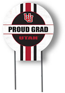 Utah Utes KH Sports Fan Grad graduation graphic Yard Sign - White