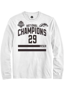 Tristan Lemyre Mens White Western Michigan Broncos NIL 2025 National Champions Shirzee Long Sleeve..