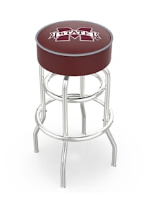 Mississippi State Bulldogs Double-Ring Swivel Pub Stool - Black
