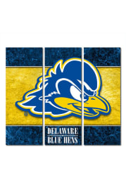 Delaware Fightin' Blue Hens 3 Piece Border Canvas Wall Art
