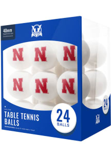 White Nebraska Cornhuskers 24 Count Table Tennis