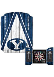 BYU Cougars Team Logo Dart Board Cabinet