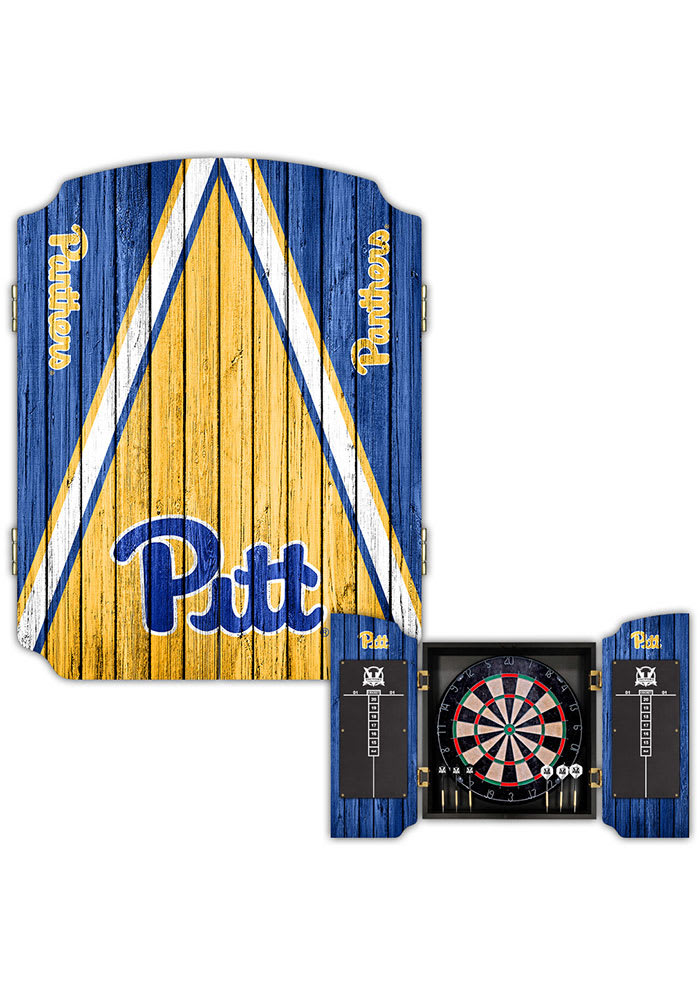 Pitt Panthers Team Logo Dart Board GOLD