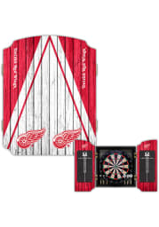Detroit Red Wings Team Logo Dart Board Cabinet