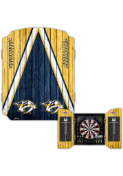Nashville Predators Team Logo Dart Board Cabinet