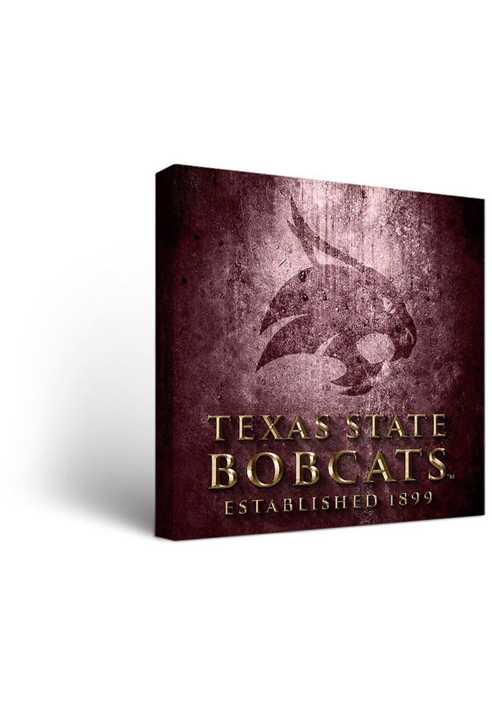 Texas State Bobcats 18x24 Museum Design Canvas Wall Art