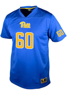 Akram Elnagmi Genuine Collective Mens Blue Pitt Panthers NIL Football Jersey