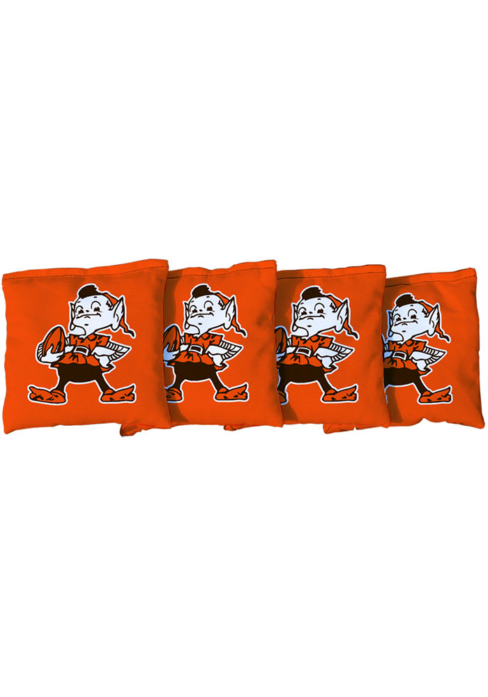 Cleveland Browns 4 Pc Corn Filled Cornhole Bags Tailgate Game