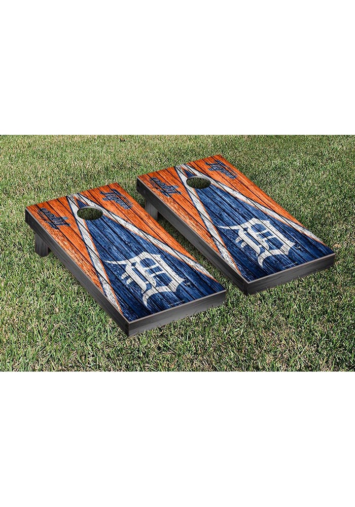 Detroit Tigers Triangle Weathered Version Cornhole Tailgate Game