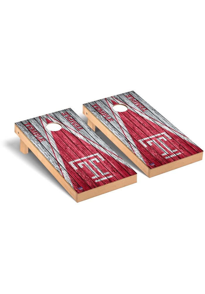 : Corn Hole Ncaa Temple University Owls Red and Yellow Matching  Border Cornhole Boards : Sports & Outdoors