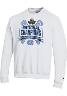 Champion North Carolina Tar Heels Mens White 2025 Womens Lacrosse National Champions Powerblend Lo..