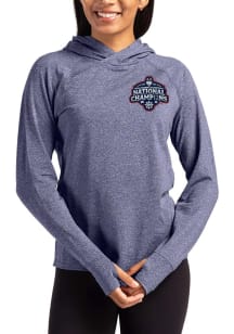 Cutter and Buck UConn Huskies Womens Navy Blue 2025 National Champions Adapt Knit Hood Hooded Swea..
