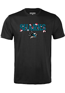 Levelwear San Jose Sharks Youth Black Richmond Jr Festive Short Sleeve T-Shirt