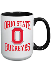Ohio State Buckeyes 15oz Combo Ceramic Mug - White